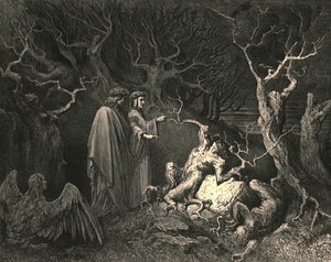 En meteen riep de stam uit, Waarom plukte je mij door Gustave Dore