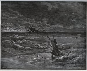 Gevangen verhaal. Aagi-Morato, de vader van Zoraide, is aan boord op de kust uit 