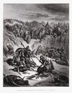 Strijders van Isboseth en David, Illustratie uit de Dore Bijbel