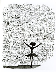 Concert van de Philharmonic Society, karikatuur van Hector Berlioz (1803-69) uit 