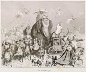Ezelvel, illustratie voor Complete Sprookjes van Charles Perrault, door Gustave Dore