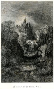 Gravure door Gustave Dore op het frontispice van de roman door Theophile Gautier 