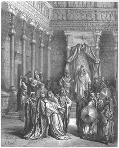 Esther in de aanwezigheid van Ahasveros, 1866