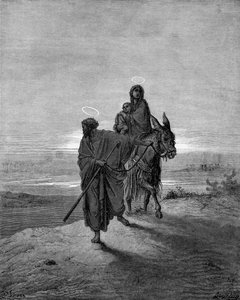 Vlucht naar Egypte door Gustave Dore