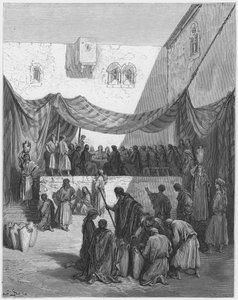 Gustave Dore Bijbel: Het huwelijk in Kana door Gustave Dore