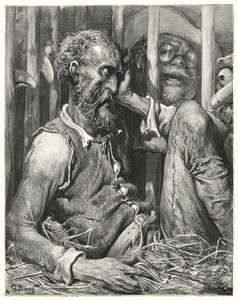 Don Quichot was niet zo verbaasd over zijn betovering als over de manier waarop (gravure)