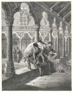 Lucinda valt flauw als ze zich in zijn macht bevindt door Gustave Dore