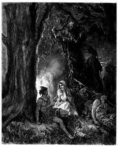 Illustratie door Gustave Dore voor de roman van Francois Rene de Chateaubriand, Atala, editie Hachette 1863 door Gustave Dore