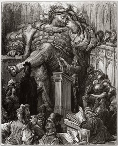 Illustratie door Gustave Doré voor het Onschatbare Leven van de Grote Gargantua door Francois Rabelais - illustratie uit 