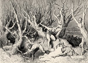 Illustratie voor De Goddelijke Komedie - Hel (La Divina Commedia, L