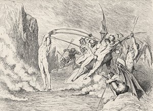 Illustratie voor De Goddelijke Komedie - Hel (La Divina Commedia, L