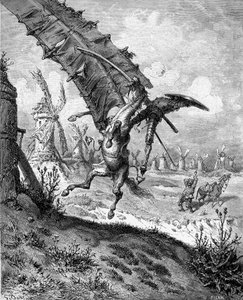 Illustratie bij het boek Don Quichot de la Mancha door M. de Cervantes, 1863
