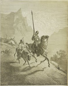 Illustratie bij het boek Don Quichot de la Mancha door M. de Cervantes, 1863 door Gustave Dore