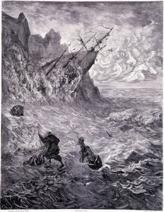 Ik steek de zeeën over... plaat X - Illustratie door Gustave Doré, voor 