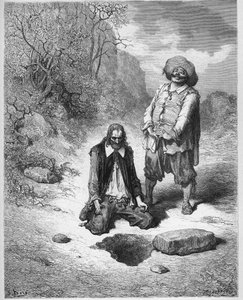 De vrek die zijn schat verloor - uit "Fabels" van Jean de La Fontaine door Gustave Dore
