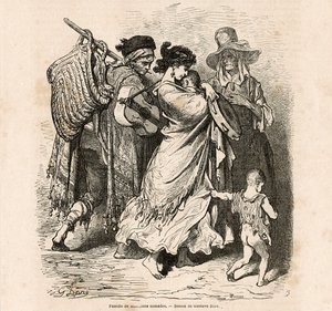 Nomadenfamilie van muzikanten