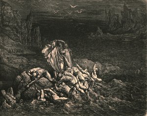 Nu zie je, zoon! De zielen van degenen, die door woede werden overwonnen door Gustave Dore