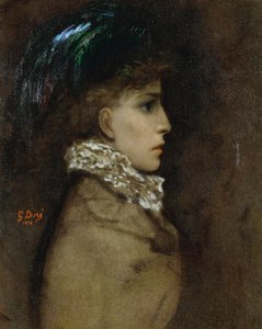 Portret van de actrice Sarah Bernhardt door Gustave Dore