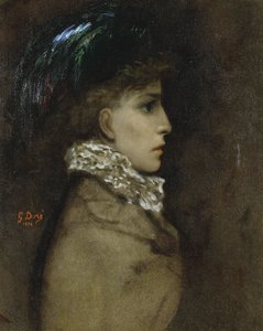 Portret van de actrice Sarah Bernhardt 1844-1923, 1870