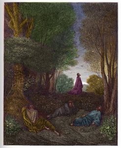 Gebed van Jezus in de Hof van Olijven - gravure in 