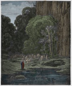 Purgatorio, Canto 5: De laat berouwvollen zingen de Miserere, illustratie uit "De Goddelijke Komedie" door Dante Alighieri, 1885 door Gustave Dore