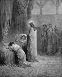 Opwekking van de dochter van Jairus door Gustave Dore