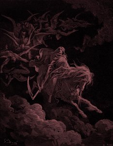 Openbaring: Visioen van de Dood, door Gustave Doré - Bijbel
