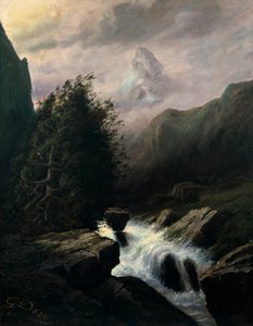 Storm op de Cervin Berg, 19e eeuw door Gustave Dore