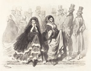 Straatscène door Gustave Dore