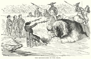 De Banderillero in de stoel (gravure)