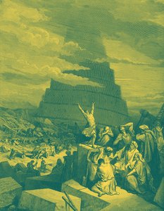 De Verwarring der Tongen (Toren van Babel) - Bijbel door Gustave Dore