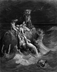 De zondvloed door Gustave Dore
