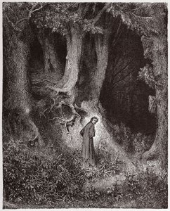 De Goddelijke Komedie (La Divina Commedia), Inferno, Canto 1: Dante in het wilde bos - door Dante Alighieri (1265-1321) - Illustratie door Gustave Doré (1832-1883) door Gustave Dore