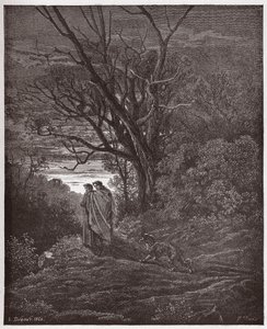 De Goddelijke Komedie (La Divina Commedia, La Divine Comedie), Inferno, Canto 1: De wolvin verschijnt - door Dante Alighieri (1265-1321) - Illustratie door Gustave Doré (1832-1883) door Gustave Dore