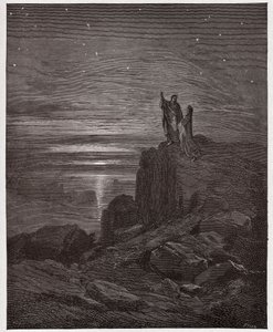 De Goddelijke Komedie, Inferno, Canto 34: De dichters komen uit de hel - door Dante Alighieri (1265-1321) - Illustratie door Gustave Doré (1832-1883) door Gustave Dore