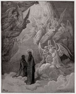 Paradiso, Canto 20: De lichtgevende zielen zingen (Illustratie door Gustave Doré) door Gustave Dore