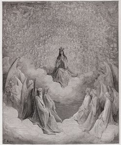 De Goddelijke Komedie (La Divina Commedia), Paradiso, Canto 31: De koningin van de hemel - door Dante Alighieri (1265-1321) - Illustratie door Gustave Doré (1832-1883)