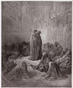De Goddelijke Komedie, Purgatorio, Canto 13: De zielen van de afgunstigen - door Dante Alighieri (1265-1321) - Illustratie door Gustave Dore (1832-1883) door Gustave Dore