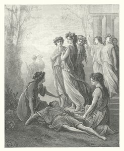 De Fabels van La Fontaine: Daphnis en Alcimadura door Gustave Dore