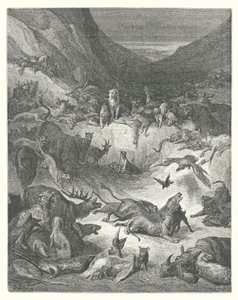 De Fabels van La Fontaine: De Dieren Ziek van de Pest door Gustave Dore