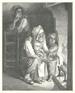De Fabels van La Fontaine: De Boer en de Slang door Gustave Dore