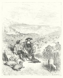 De Fabels van La Fontaine: De Herder en de Koning door Gustave Dore