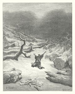 De Fabels van La Fontaine: De Houthakker en Mercurius door Gustave Dore
