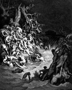 De zondvloed, 1866 door Gustave Dore