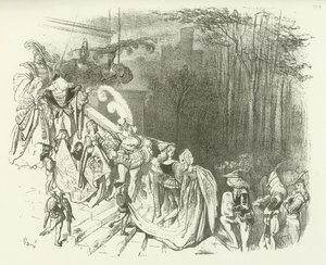 De heren en dames van het kasteel. Begin 16e eeuw door Gustave Dore