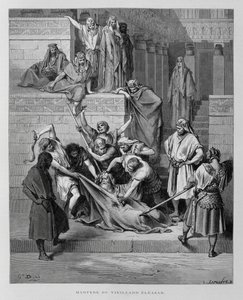 Het martelaarschap van Eleazar, Illustratie uit de Dore Bijbel door Gustave Dore