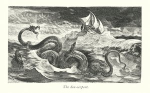 De zeeslang (gravure) door Gustave Dore