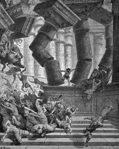 De dood van Samson - Bijbel door Gustave Dore