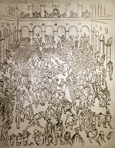 De hectische kapitalistische wereld in de Parijse Beurs, door Gustave Dore door Gustave Dore