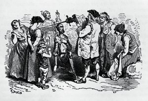 De inductie van Don Quichot, geïllustreerd door Gustave Doré
